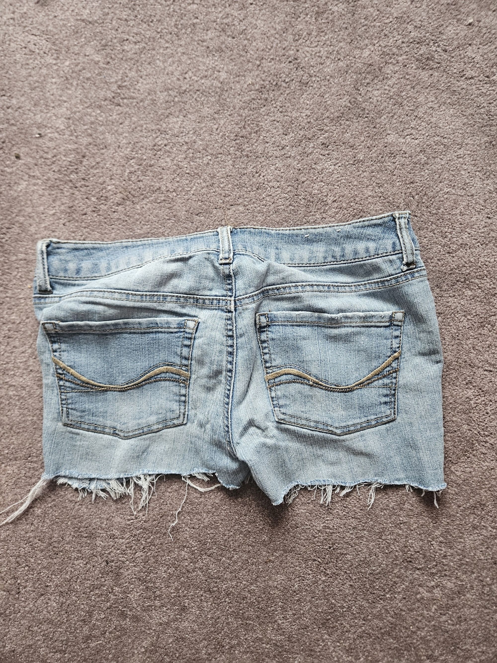 SO Light Blue Denim Cutoff Shorts with Raw Hem